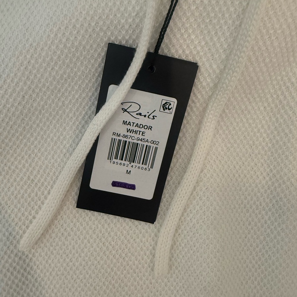 Men's White Sweater- Rails - Picture 2 of 2